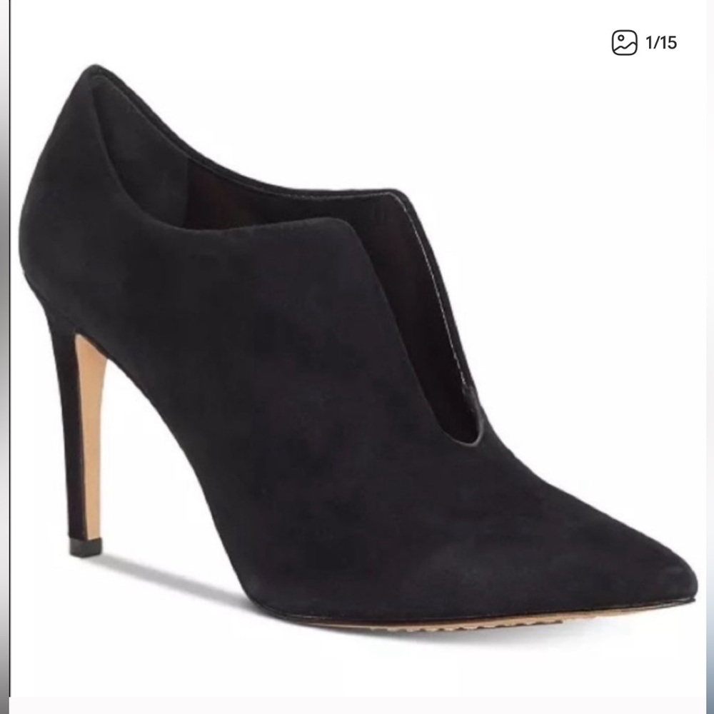 vince camuto metsaya black suede heels